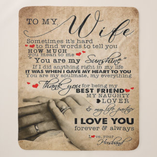 Love Quote For Wife | Home Decor Gift Sherpa Blanket