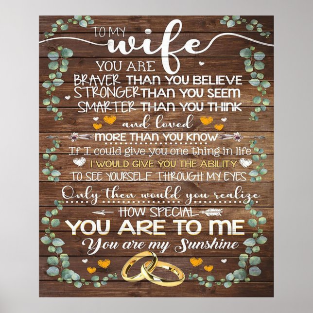 Love Quote For Wife | Home Decoration (Front)