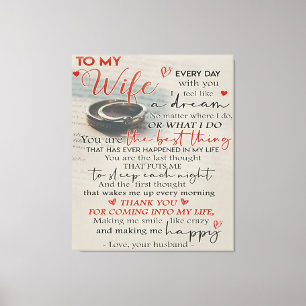 Love Quote For Wife   Trendy Present For Wife Canvas Print