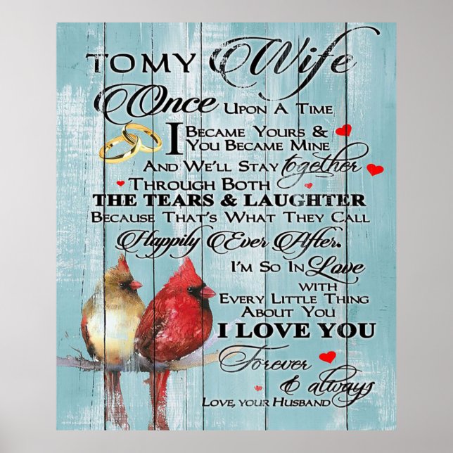 Love Quote For Wife | Trendy Present For Wife Poster (Front)