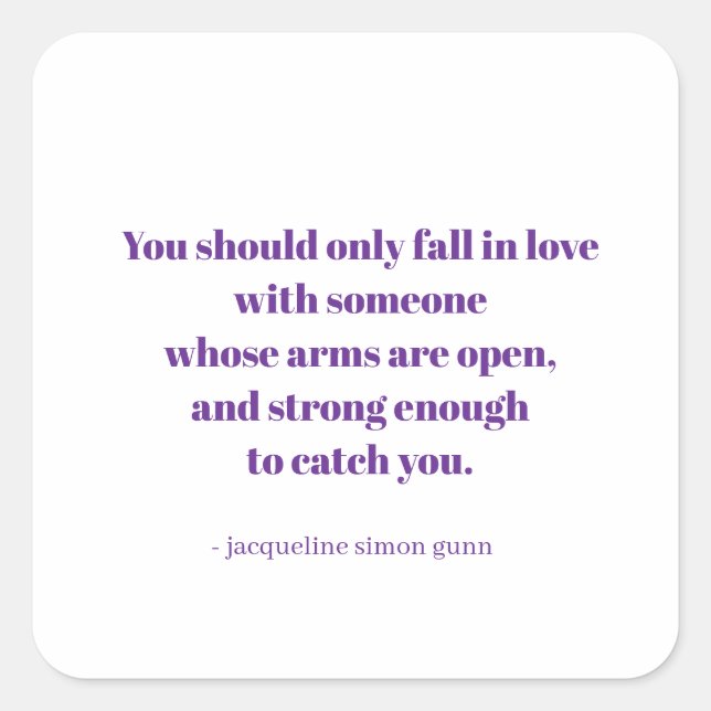 Love quote square sticker (Front)