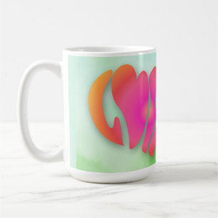 Love Quote Valentine's Day Pink Heart Text Coffee Mug