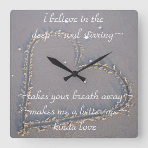 Love Quote Wall Clock