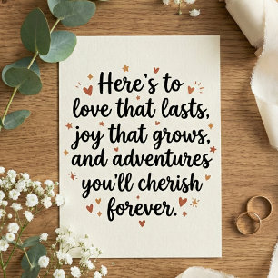 Love Quote Wedding Engagement Party Card