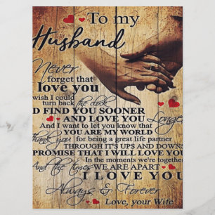 Love Quotes Gift   To My Husband Present   Menu
