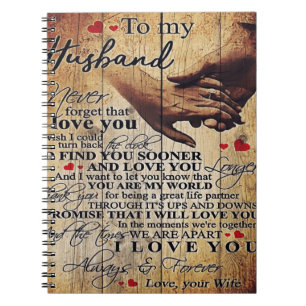 Love Quotes Gift To My Husband Present Notebook