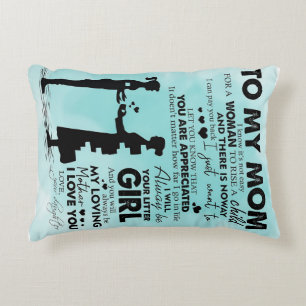 Love Quotes Gift To My Mom Present Accent Pillow