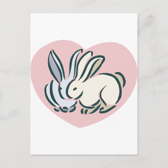 Love Rabbits Postcard (Front)
