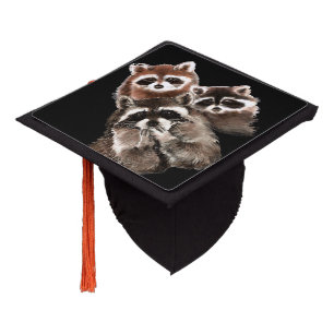 Love Raccoons Fun Animal Humour Graduation Cap Topper