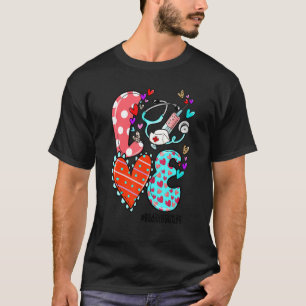 LOVE Radiologist Life Leopard Heart Valentine's Da T-Shirt