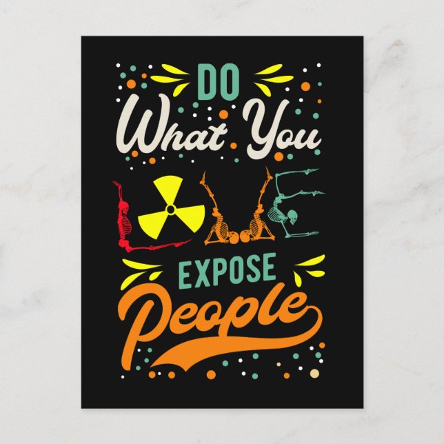 Love Radiology Humour Skeleton Xray Radiologist Postcard (Front)