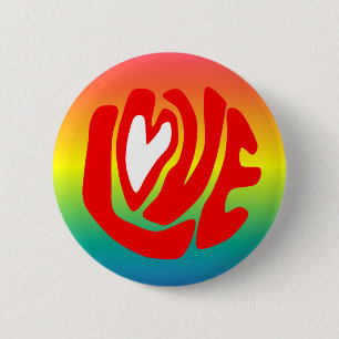 Love Rainbow 2 Inch Round Button