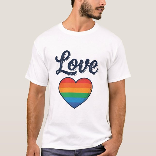 Love Rainbow Heart Pride Vector Shirt Design_1 (Front)