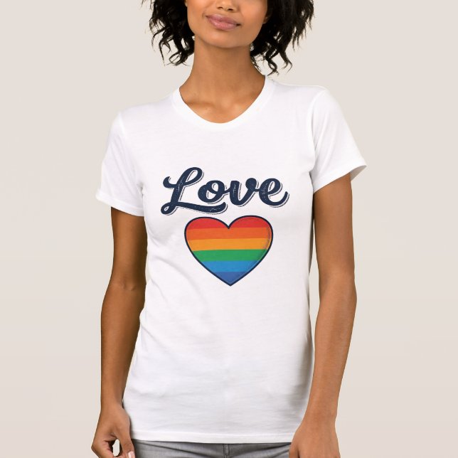 Love Rainbow Heart Pride Vector Shirt Design_1 (Front)
