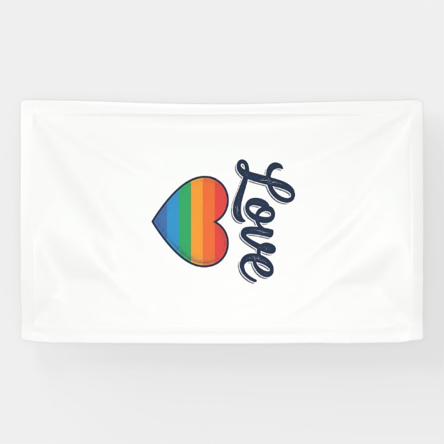 Love Rainbow Heart Pride Vector Shirt Design_1 Banner (Horizontal)