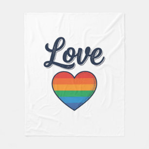 Love Rainbow Heart Pride Vector Shirt Design_1 Fleece Blanket