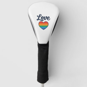 Love Rainbow Heart Pride Vector Shirt Design_1 Golf Head Cover