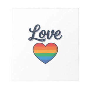 Love Rainbow Heart Pride Vector Shirt Design_1 Notepad