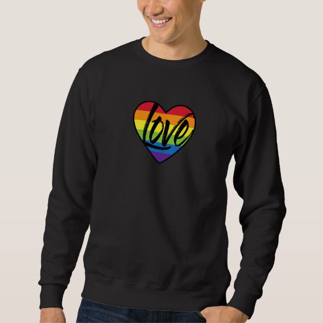 Love Rainbow Heart Sweatshirt (Front)