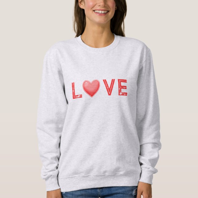 LOVE Rainbow Heart Women's Sweatshirt (Front)
