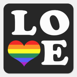 Love Rainbow Pride Square Sticker