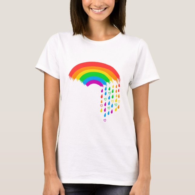 Love Rainbow Rain Pride Shirt – LGBTQ+  (Front)