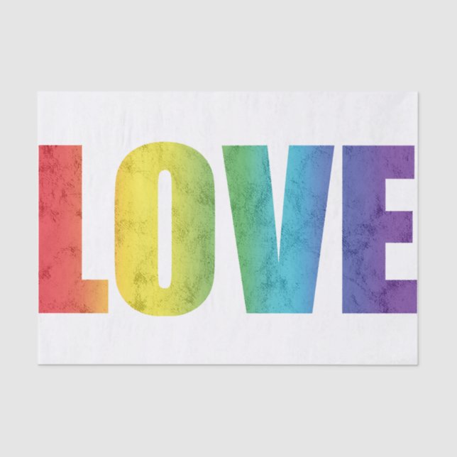 LOVE Rainbow Tissue Paper (Front)