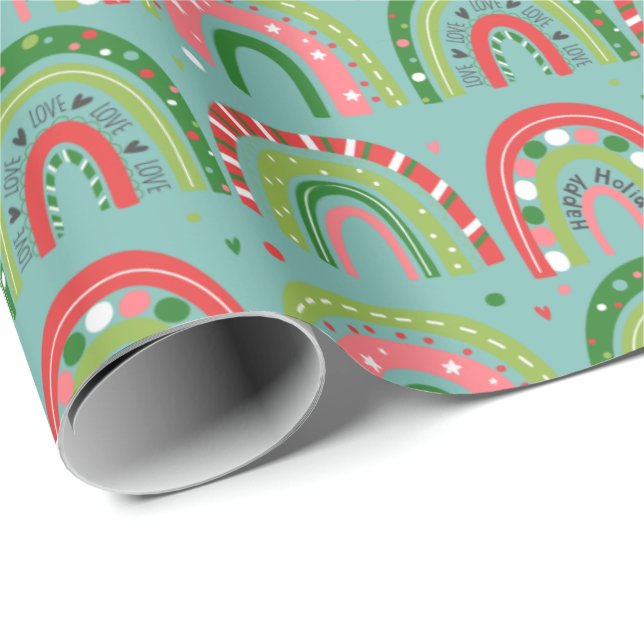 Love Rainbow  Wrapping Paper (Roll Corner)
