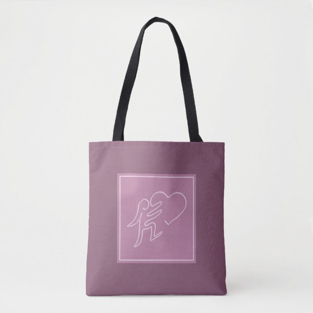 LOVE (RASPBERRY)  TOTE BAG (Front)