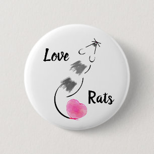 Love Rats 2 Inch Round Button