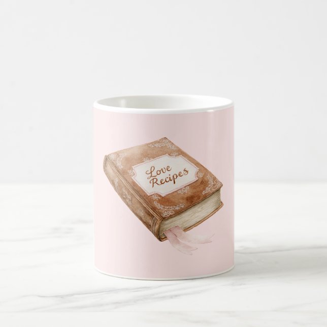 Love Recipes Book Coffee Mug (Center)