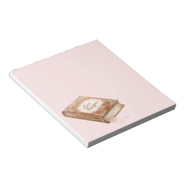Love Recipes Book Notepad (Angled)
