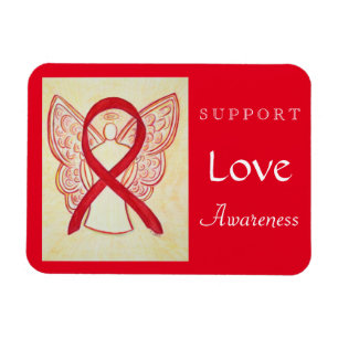 Love Red Awareness Ribbon Angel Custom Magnet