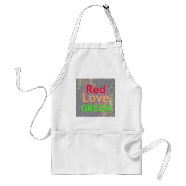 LOVE RED GOLDEN GREEN STANDARD APRON (Front)