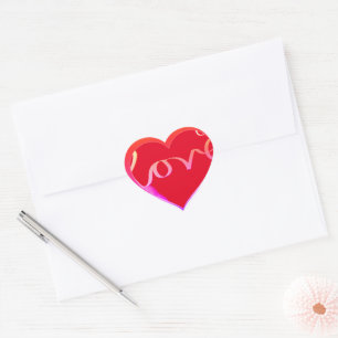 Love Red Heart  Sticker