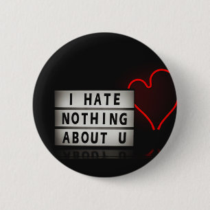 Love Red lights Aesthetic Type Based Posters Art 2 Inch Round Button