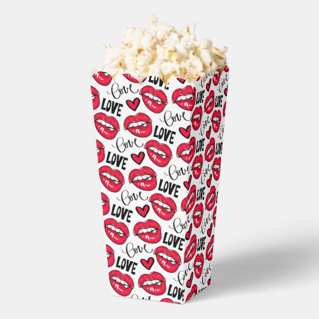 Love Red Lips  Favor Box (Popped)