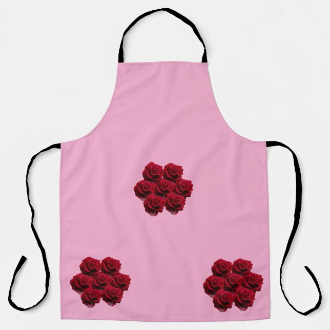 Love. Red roses from the garden. Apron (Front)