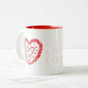 LOVE Red Two-Tone Mug