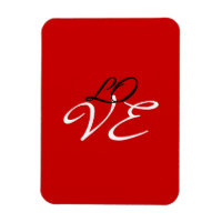 Love Red White Black Colour Greeting Card