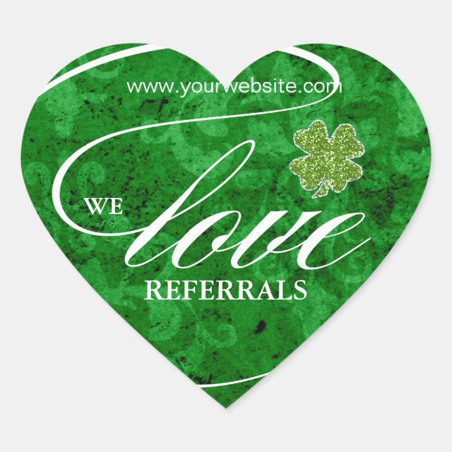 Love Referrals Sticker Jewellery Lucky Clover (Front)