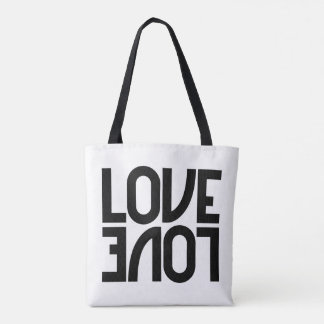 Love Reflected in Black Tote Bag