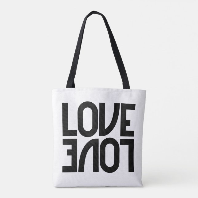 Love Reflected in Black Tote Bag (Back)