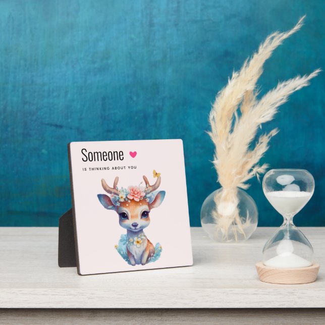 Love Reminder with a Cute Baby Deer Plaque (Insitu)