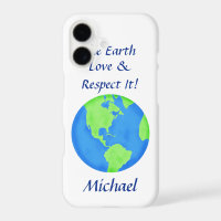 Love Respect Earth Globe Name Personalized