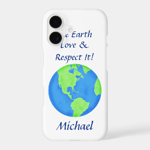 Love Respect Earth Globe Name Personalized