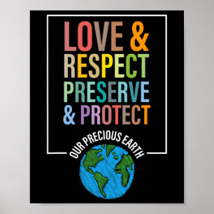 Love Respect Preserve Protect Our Precious Earth D Poster