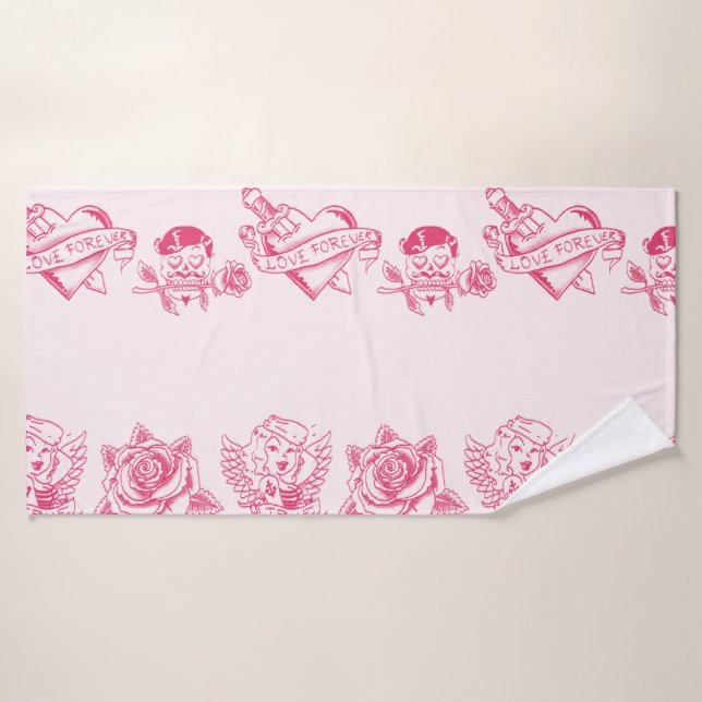 Love retro (Serviette de bain)