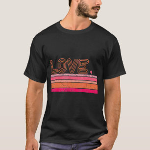 Love Retro Vintage Matching Couple Valentines Day T-Shirt