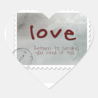 love return it to sender we all need LOVEE Heart Sticker